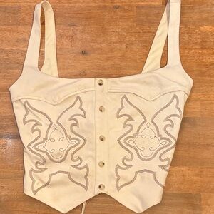 Cream western  Women's Top